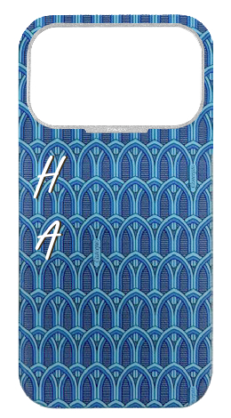 Customized Blue Monogram Strapless Case