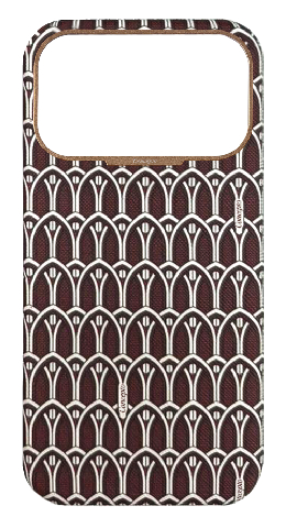 Customized Maroon Monogram Strapless Case