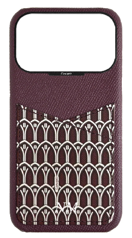 Customized Maroon Monogram Pocket Case