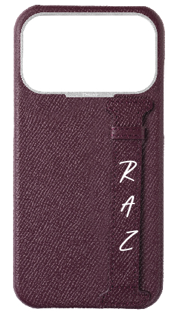 Customized Maroon Epsom Side Strap Case