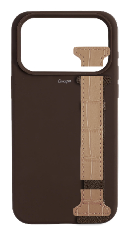 Customized Brown Silicon Side Strap Case