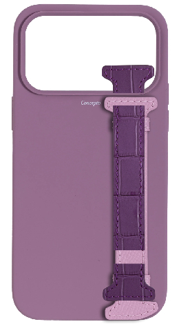 Customized Purple Silicon Side Strap Case