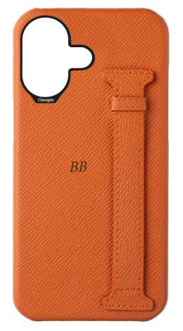 Customized Orange Epsom Side Strap Case