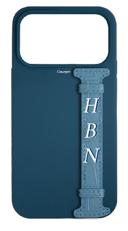 Customized Navy Silicon Side Strap Case