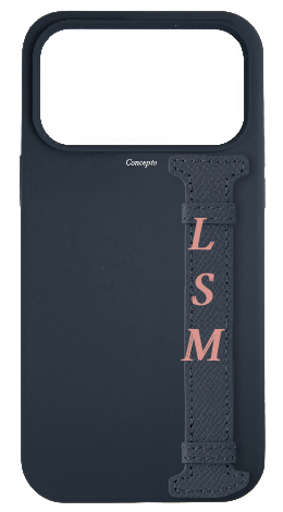 Customized Dark Navy Silicon Side Strap Case