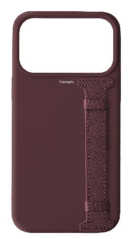 Customized Burgundy Silicon Side Strap Case