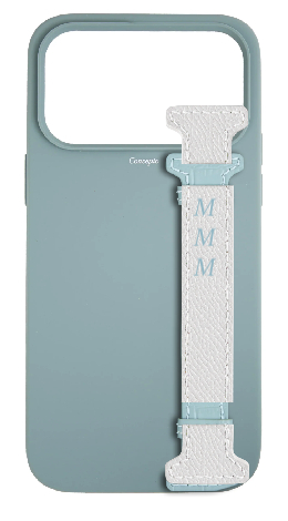 Customized Light Blue Silicon Side Strap Case