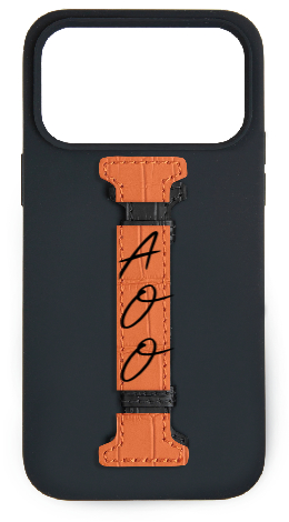 Customized Black Silicon Middle Strap Case