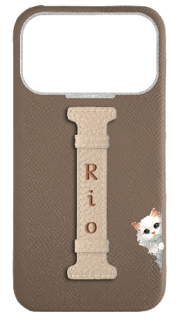 Customized Taupe/ Beige Limited Edition Middle Strap Case