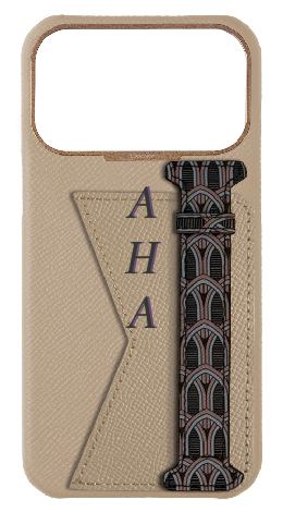 Customized Cream Monogram Duo Case