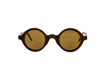 Walnut Brown Marbled Orb Sunglasses