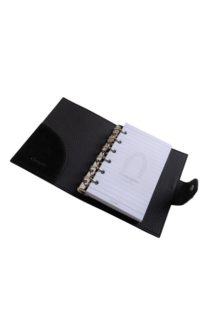 A7 Black Suede Crocodile Notebook