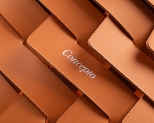 Large Orange Leather Basket