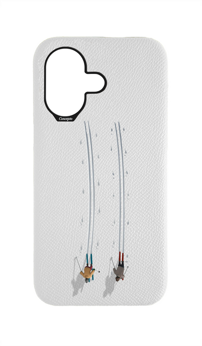 White Strapless Case - Skiing