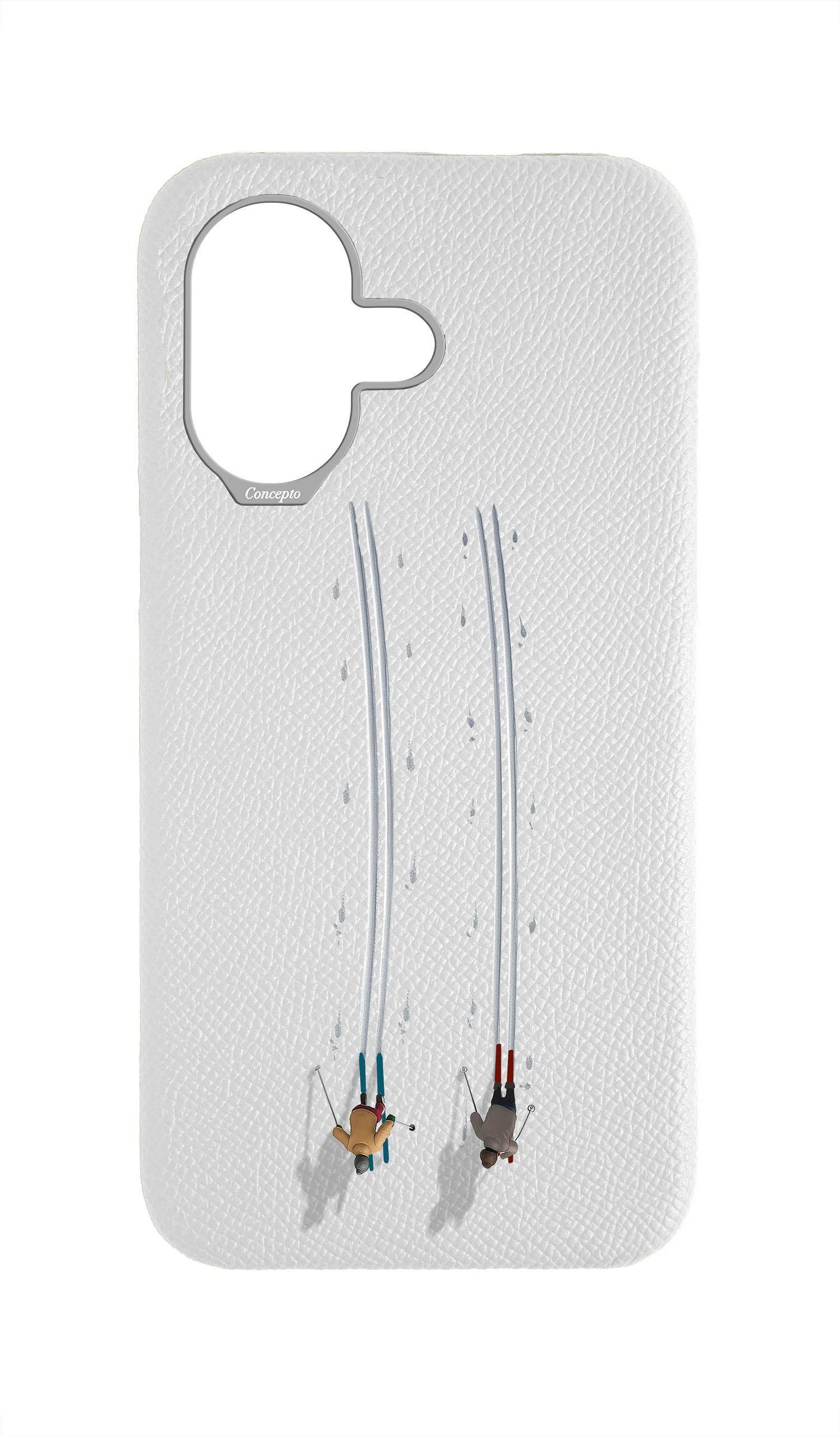 White Strapless Case - Skiing