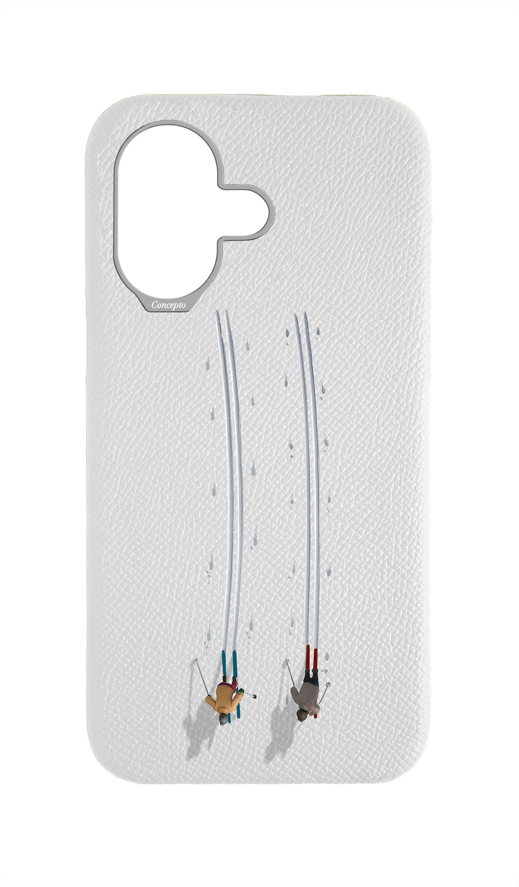 White Strapless Case - Skiing