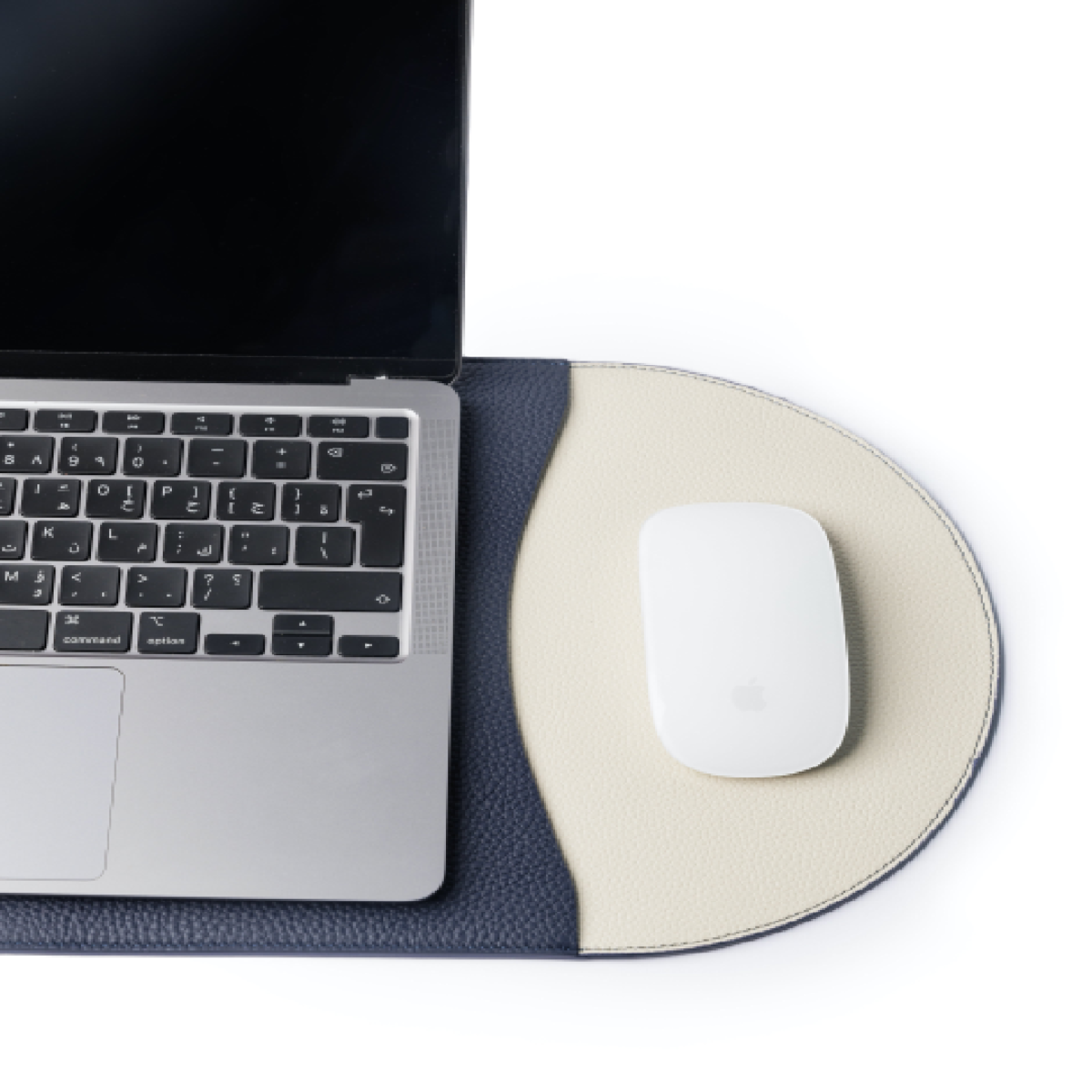 Navy / White Leather Sleeve