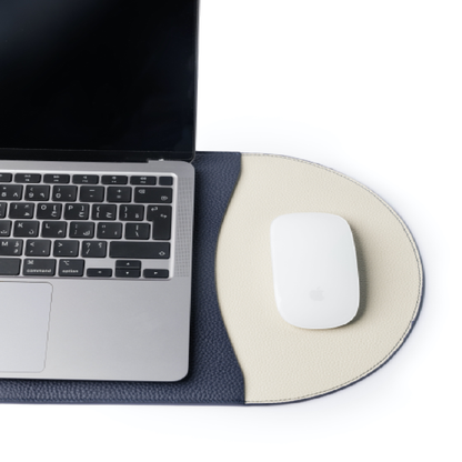 Navy / White Leather Sleeve