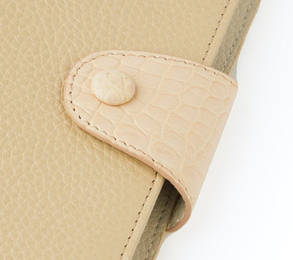 Beige / Floral White Notebook