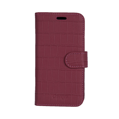 Matte Maroon Embossed Flip Crocodile Case