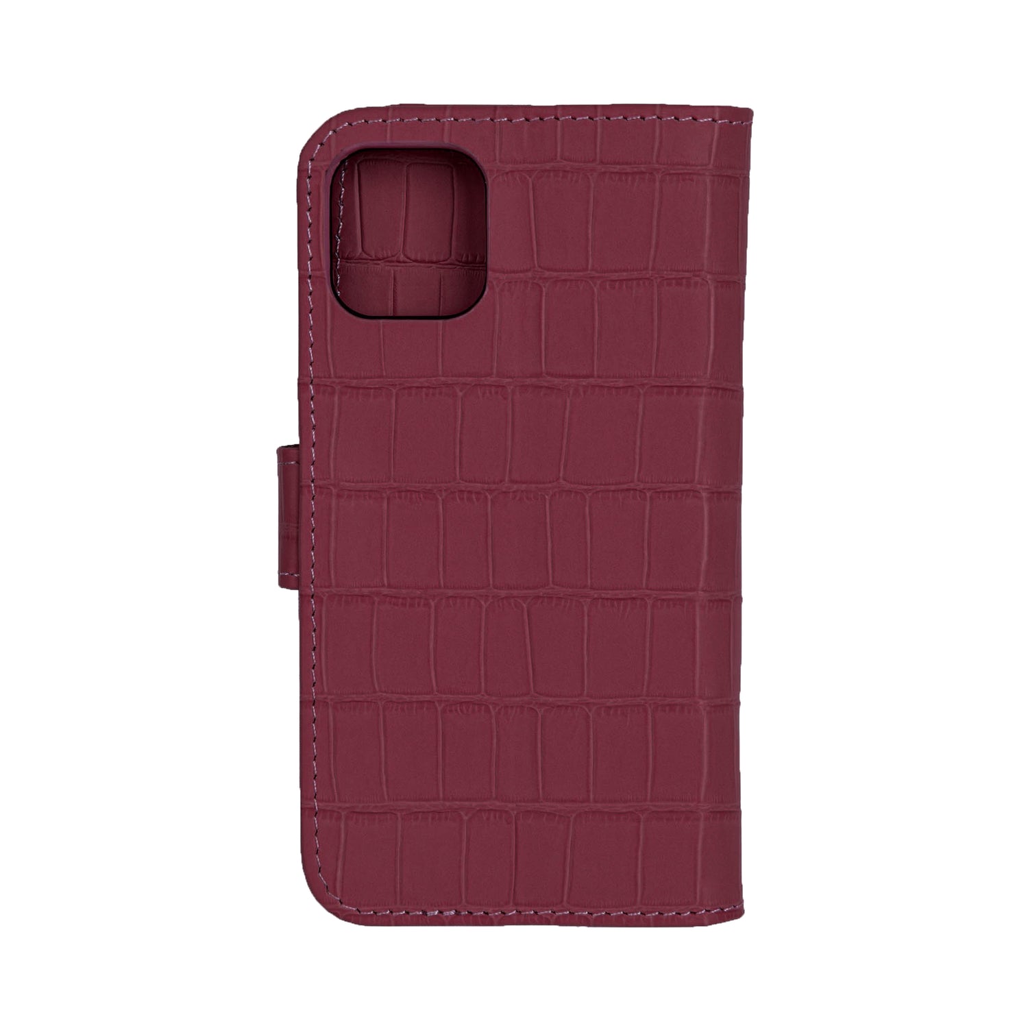 Matte Maroon Embossed Flip Crocodile Case