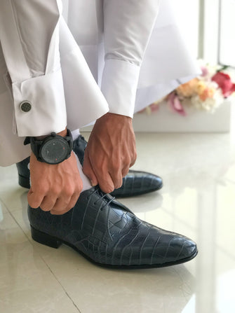 Grey Crocodile Shoes - Pre Order