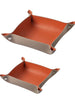 Beige / Salmon Leather Tray
