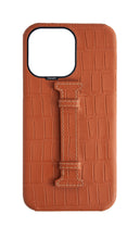 Matte Camel Brown Embossed Crocodile Case