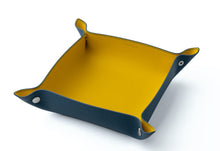 Blue / Yellow Leather Tray