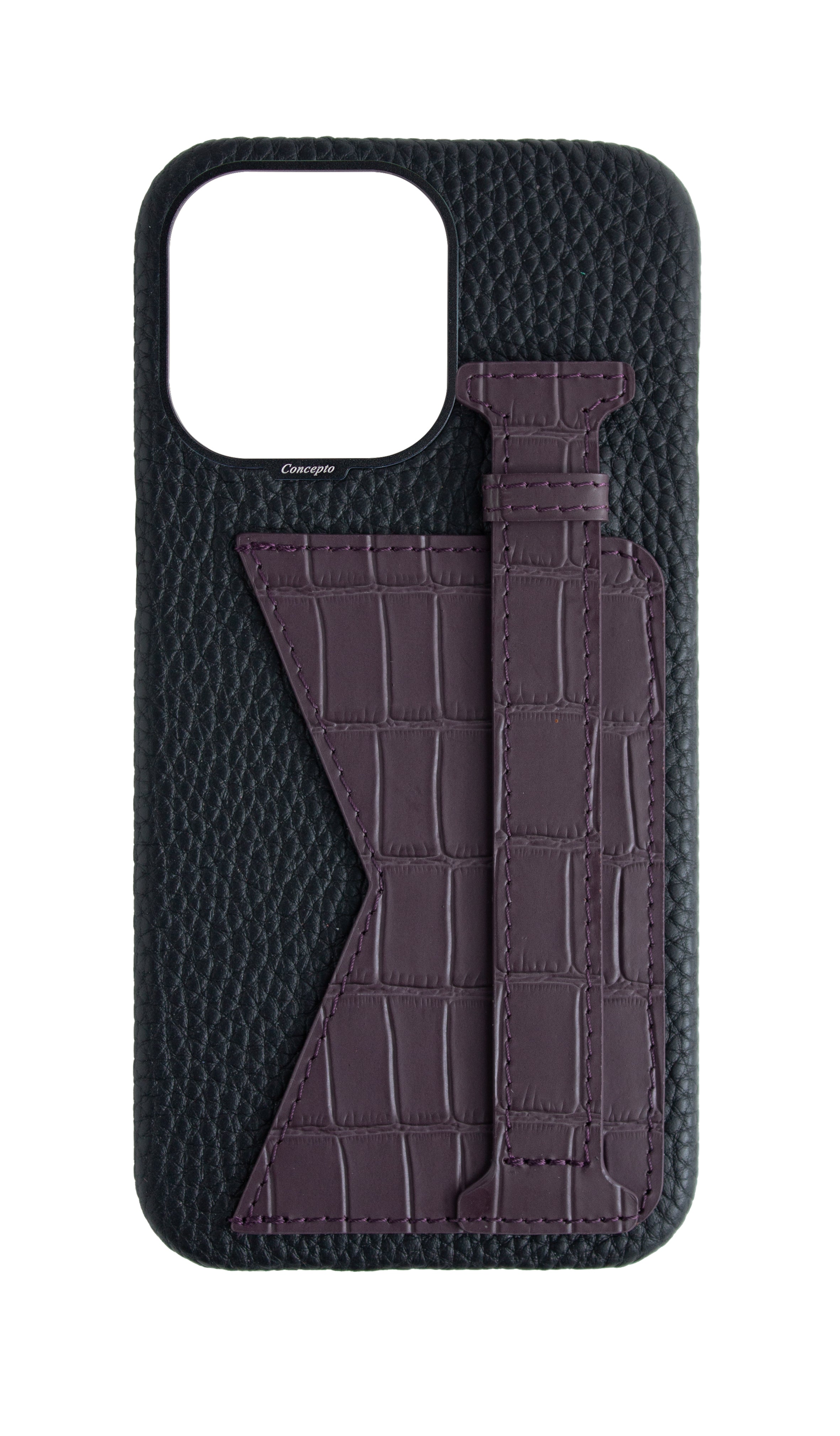 Matte Deep Purple Embossed Duo Crocodile Case