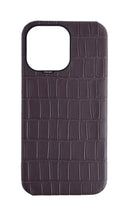 Matte Deep Purple Strapless Embossed Crocodile Case