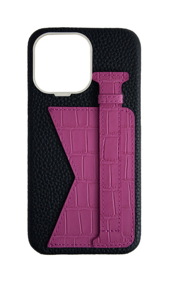 Matte Fuchsia Embossed Duo Crocodile Case