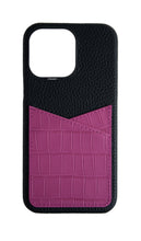 Matte Fuchsia Embossed Pocket Crocodile Case