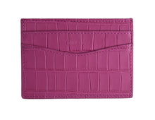 Embossed Fuchsia Crocodile Cardholder