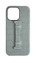 Matte Grey Embossed Crocodile Case