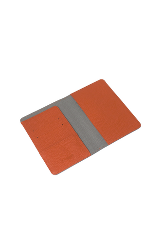 Grey / Orange Passport Holder