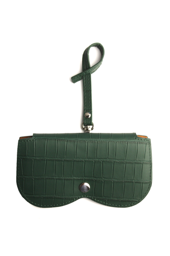 Royal Green Embossed Sunglasses Holder