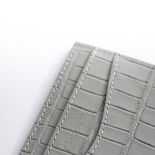 Embossed Grey Crocodile Cardholder