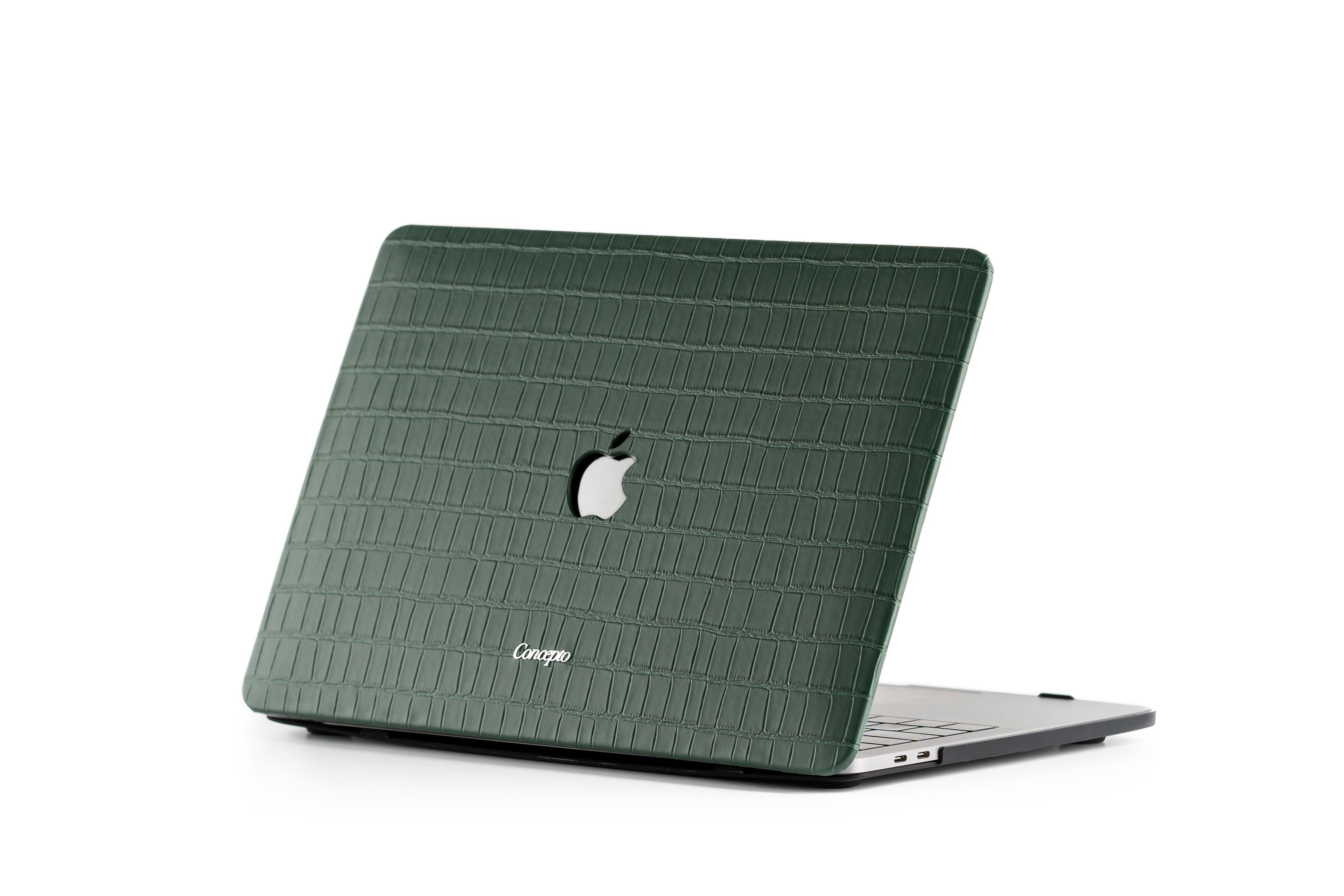 Royal Green Embossed Crocodile Macbook Case