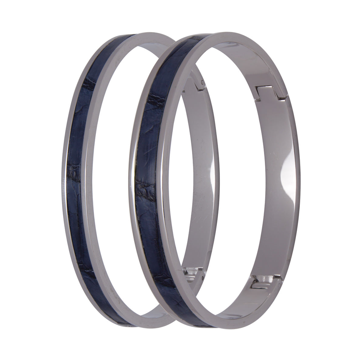 Navy Genuine Crocodile Bracelet