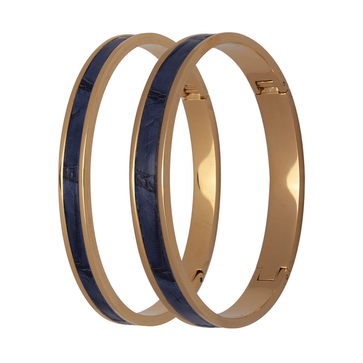 Navy Genuine Crocodile Bracelet