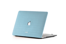 Baby Blue Embossed Crocodile Macbook Case