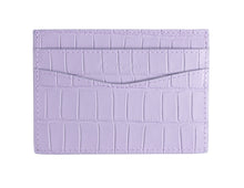 Embossed Lilac Crocodile Cardholder