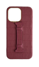 Matte Maroon Embossed Crocodile Case