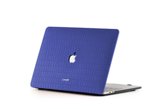 Blue Embossed Crocodile Macbook Case