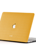 Yellow Embossed Crocodile Macbook Case