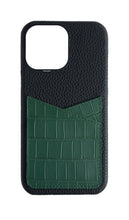 Matte Royal Green Embossed Pocket Crocodile Case