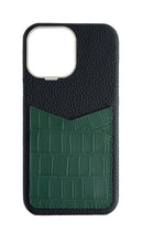 Matte Royal Green Embossed Pocket Crocodile Case