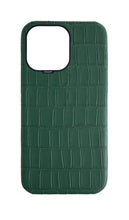 Matte Royal Green Strapless Embossed Crocodile Case