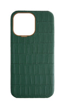 Matte Royal Green Strapless Embossed Crocodile Case